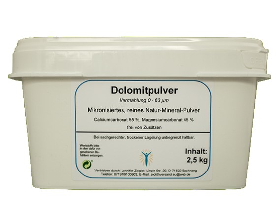 Bild 1 von Dolomit Pulver ultrafein 2,5 kg für den großen Bedarf